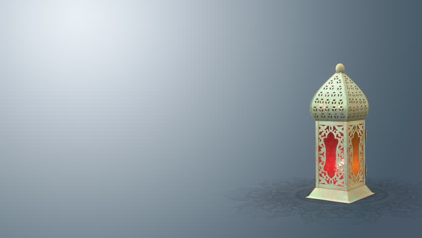 Ramadan Candle Lantern Slow Speed Stock Footage Video (100% Royalty
