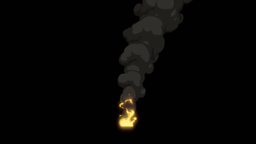 Fire Billowing Smoke 2d Animation Loop