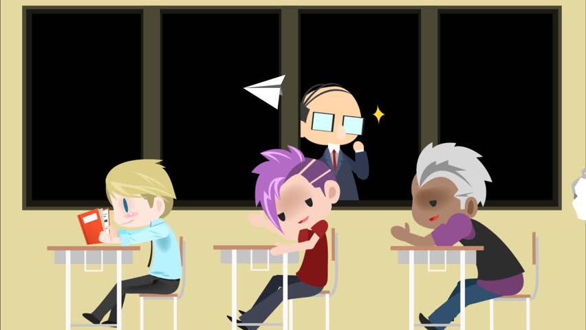 Animation Cartoon Of School Classroom Stock Footage Video 100