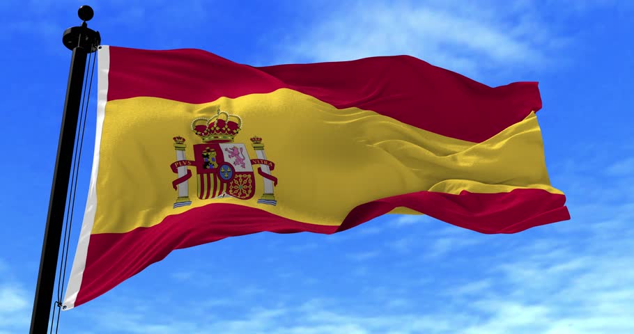 4k Flag Of Spain, Consists Of Three Horizontal Stripes: Red, Yellow And ...