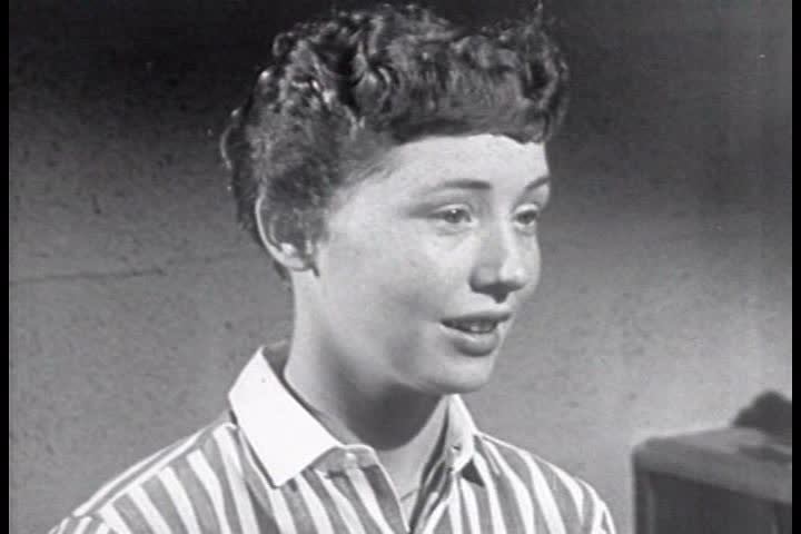 1950s A Teenage Girl Discusses Stock Footage Video 100