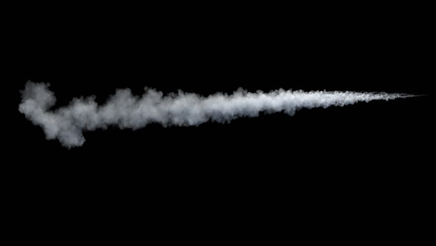 Trail Of Smoke On A Black Background. Stock Footage Video 3346070 ...