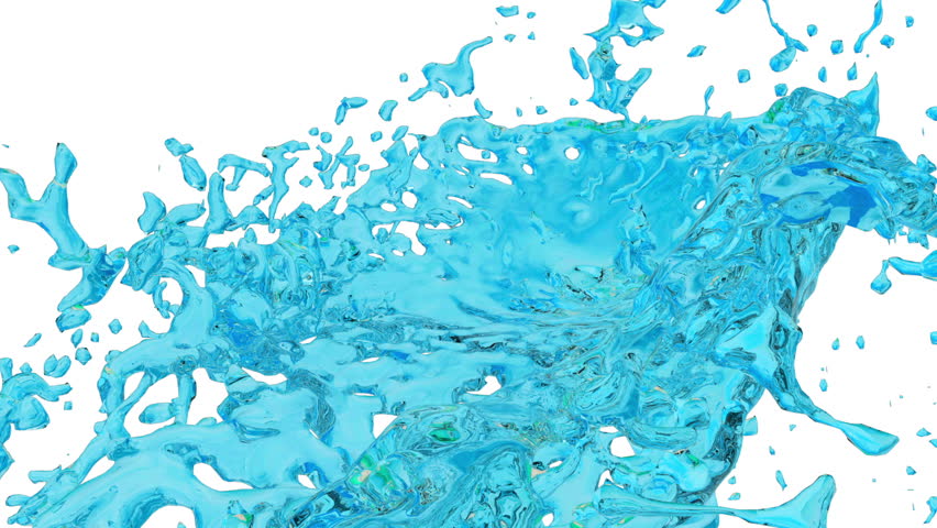 Blue Paint Splash, Isolated On Black (FULL HD) Stock Footage Video ...