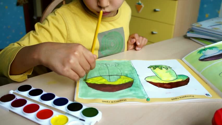Paper Kids Art Stock Video Footage Paper Kids Art Stock Video Footage