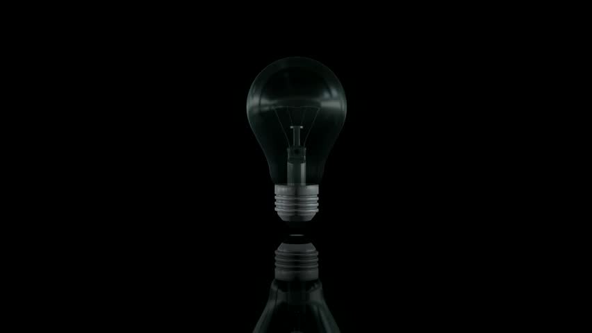 Energy Of Thought. Light Bulb With Brain Inside Stock Footage Video ...