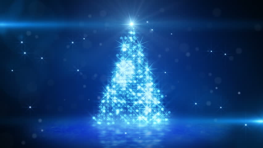 Christmas Snow Globe Snowflake With Snowfall On Blue Background Stock ...