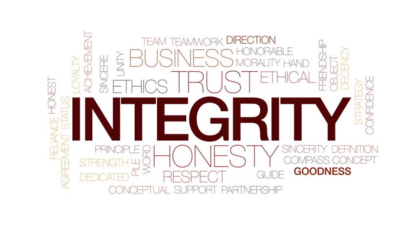 Integrity Animated Word Cloud, Text Design Animation. Stock Footage ...