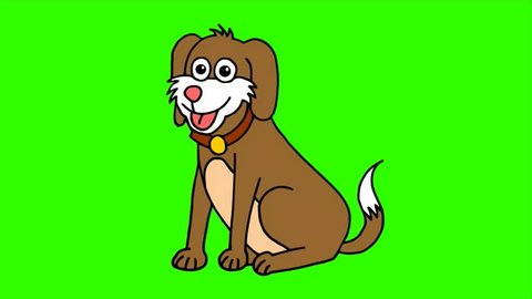 Cartoon Dog Standing Animation On Green Stock Footage Video (100%  Royalty-free) 28981975 | Shutterstock