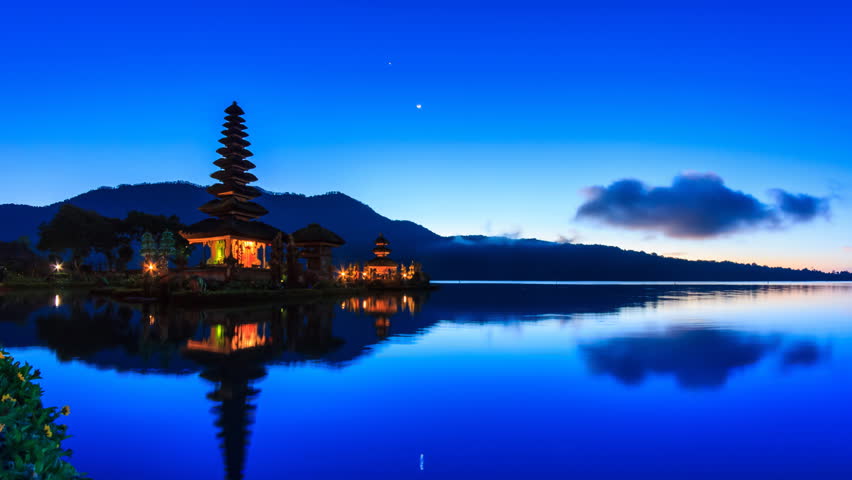 Pura Ulun Danu Bratan Temple On Water, Bali Landmark Travel Place Of ...