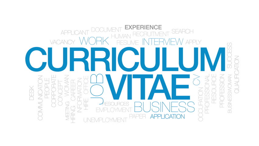 Curriculum Vitae Word Cloud Text Stock Footage Video 100 Royalty