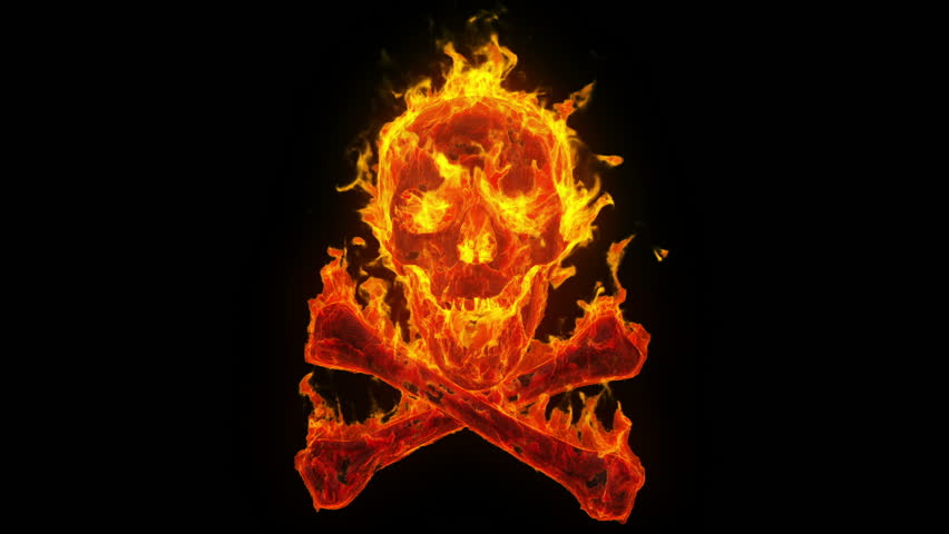 Burning Skull And Crossbones Stock Footage Video 3077947 | Shutterstock