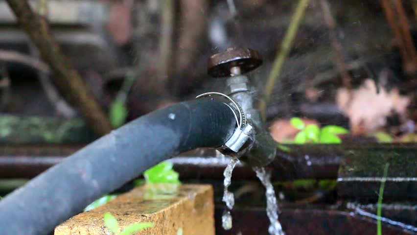 Old Bronze Garden Faucet And Stock Footage Video 100 Royalty