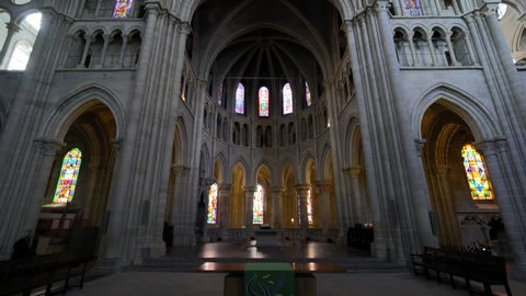 Christian Religion Church Interior Rib Vault And Choir