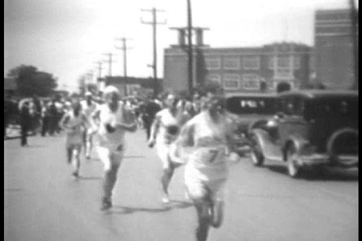 Circa 1930s Footage Shows Marathon Stok Video (%100 Telifsiz) 31878595 ...