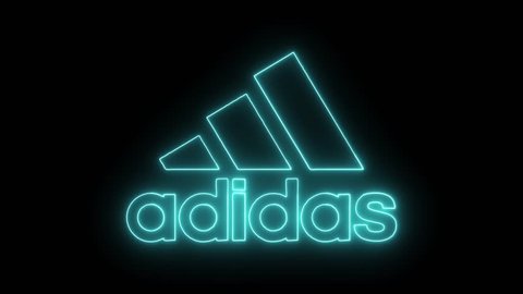 Adidas Logo Neon Lights Editorial Animation Stock Footage Video (100%  Royalty-free) 32508595 | Shutterstock