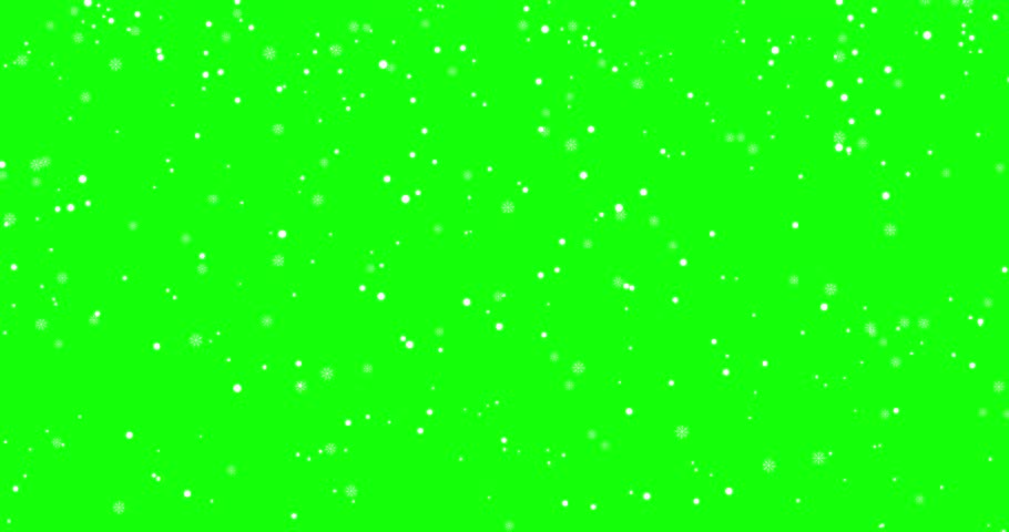 Falling Snow Animation On Greenscreen Stock Footage Video (100% Royalty ...