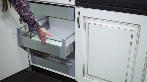 Kitchen Drawer Fittings Stock Video Footage 4k And Hd Video