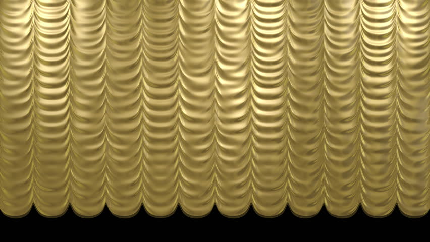 Golden Curtain Opening Austrian Style Stock Footage Video 100