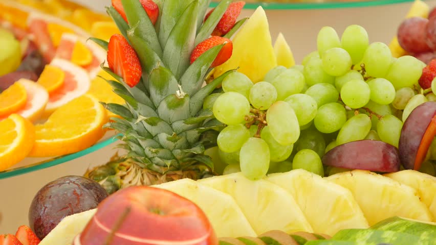 Different Fresh Fruits On Wedding Stock Footage Video 100