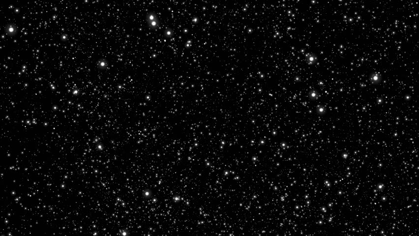 4k00 30various Sized White Stars Keep Moving In Universe On Black