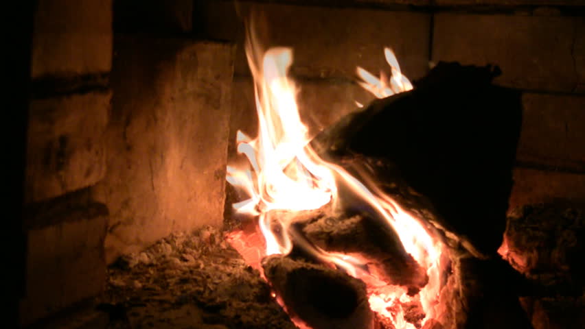Live Fire Of A Fireplace Stock Footage Video 100 Royalty Free