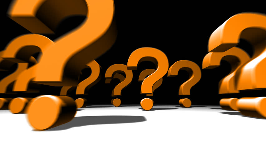 Lots Of Question Marks Coming Out Of The Middle Stock Footage Video ...
