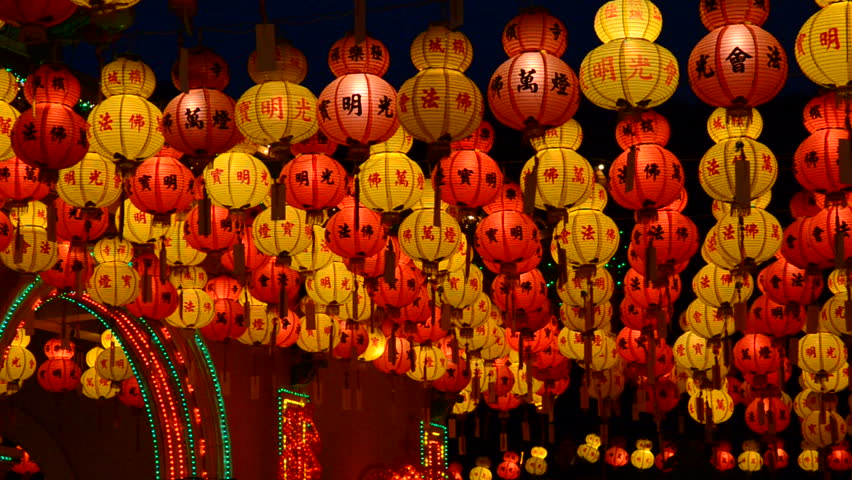 Traditional Chinese New Year Lantern Stock Footage Video (100% Royalty