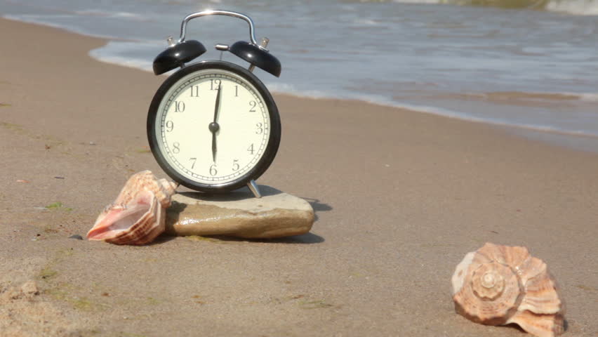 Beach Clean Soft Sand Surf Stock Footage Video 100 Royalty Free Beach Clean Soft Sand Surf On The Stone Is An Alarm Clock Next To Them Are Shells Will Ring Real Sound Of Wind And Call