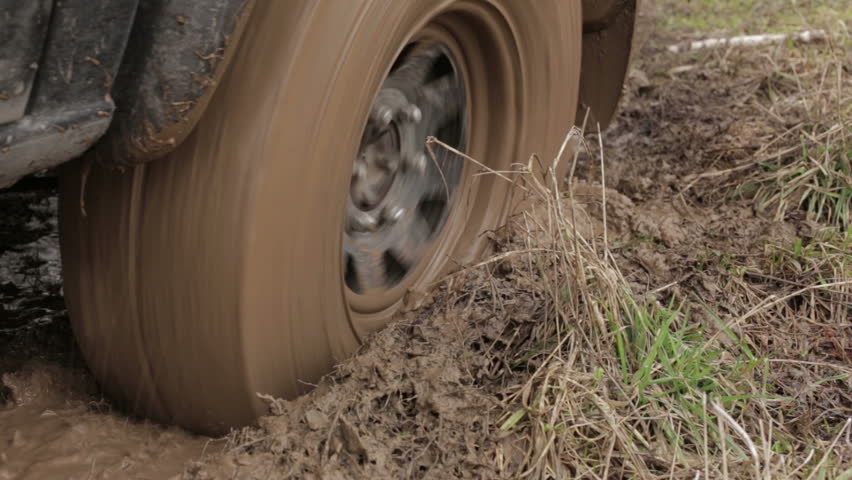 Car Stuck in the Mud Stock Footage Video (100% Royalty-free) 3809795 ...