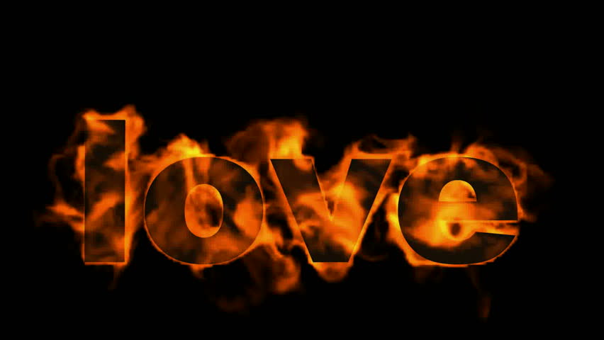 Love Word In Flames Stock Footage Video 4123039 | Shutterstock