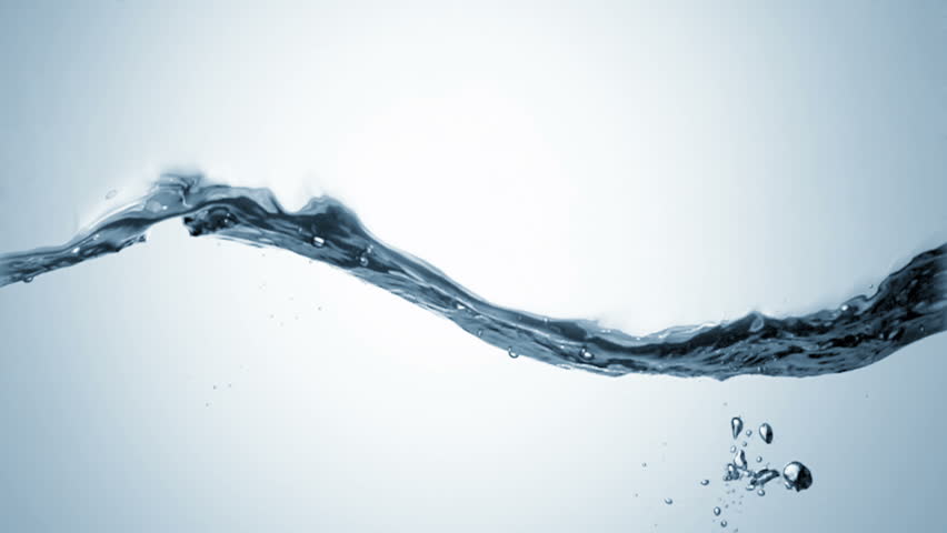 Water splash with bubbles of air