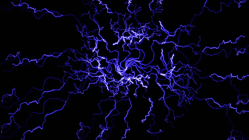 Stock video of blue lightnings on black background | 4568585 | Shutterstock