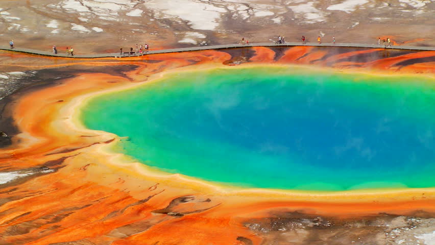 Image result for Grand Prismatic Spring, Yellowstone National Park, USA in 4K (Ultra HD)