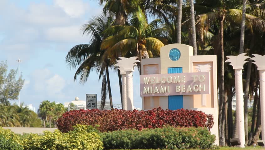 Welcome To Miami Beach Sign Stock Footage Video 100 Royalty Free Welcome To Miami Beach Sign Stock Footage Video 100 Royalty Free 4895075 Shutterstock