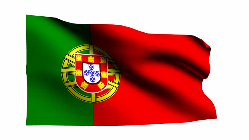 3d Seamless Looping Of The Portugal Flag Waving In The ...