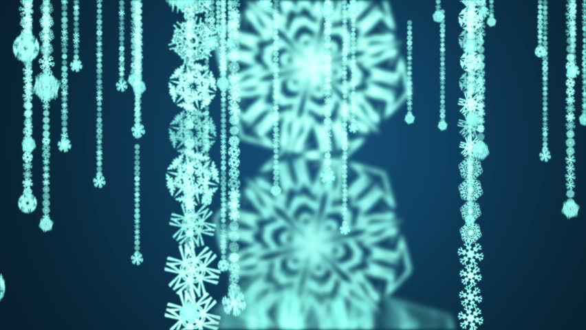 Snowflake Particle Animation with Some Stock Footage Video (100%