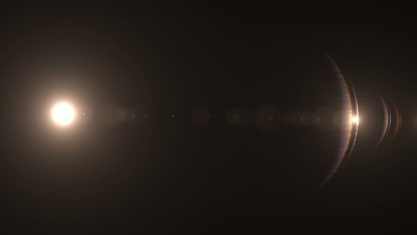 Lens Flare Effect On Black Background (rim Light) Stock Footage Video ...