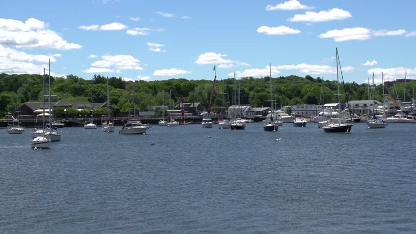 Vessels Docked in the Harbor Stock Footage Video (100% Royalty-free ...