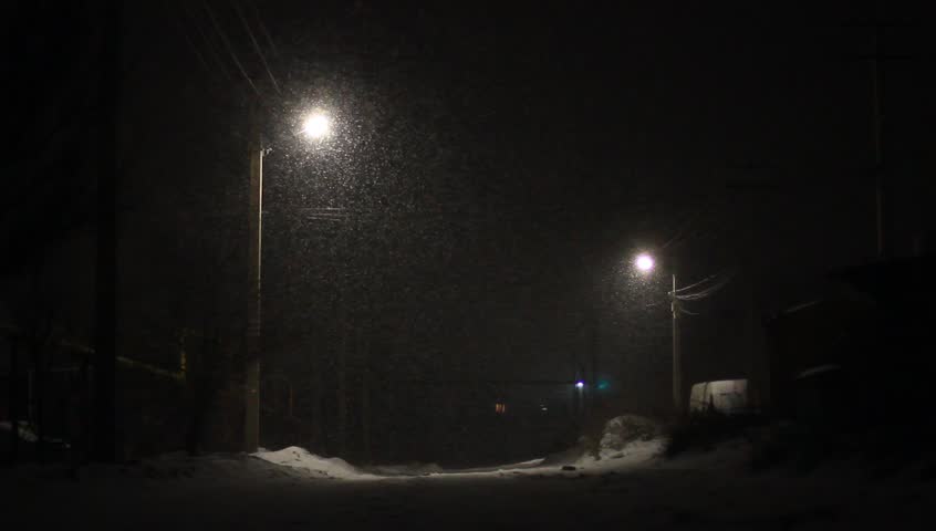 Snowing at Night Stock Footage Video (100% Royalty-free) 5537045 ...