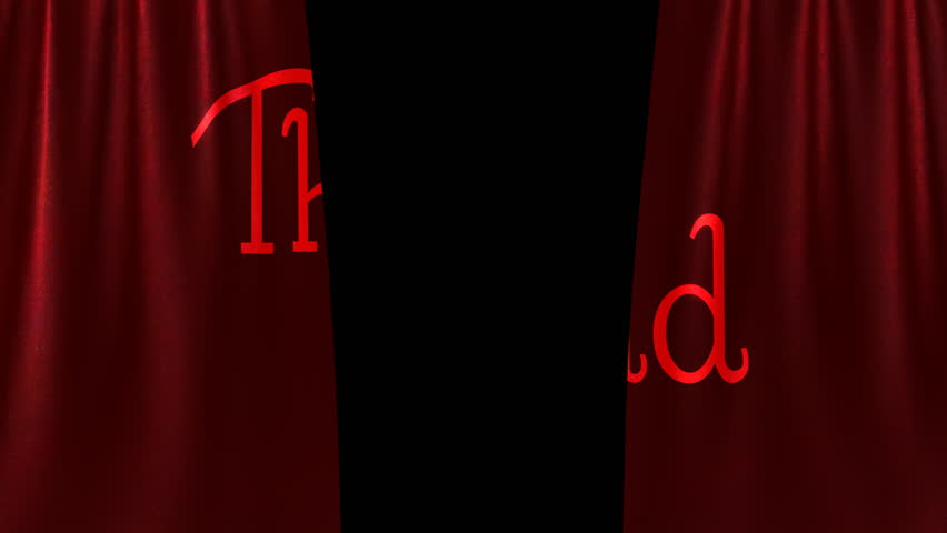 The End Large Velvet Curtains Stock Footage Video 100 Royalty
