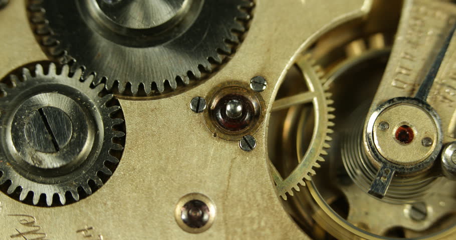 Inside A Clock, Infinite Zoom Into The Clockwork Mechanism. A 3d ...