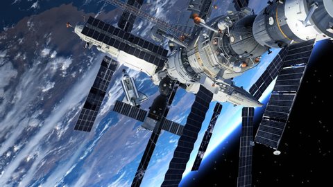 Space Station Space Shuttle Orbiting Earth Stock Footage Video (100%  Royalty-free) 6068675 | Shutterstock