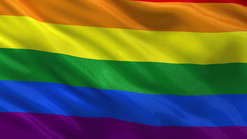 Stock Video Clip of Rainbow flag gently waving in the wind. | Shutterstock