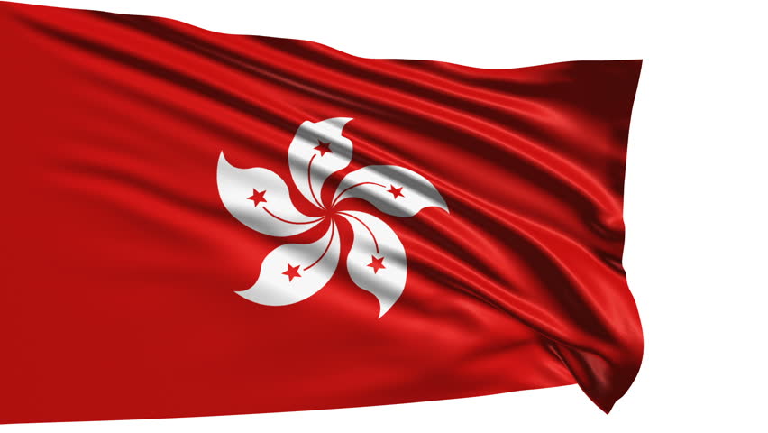 Hong Kong Flag With Transparent Background Stock Footage Video 19652164 ...