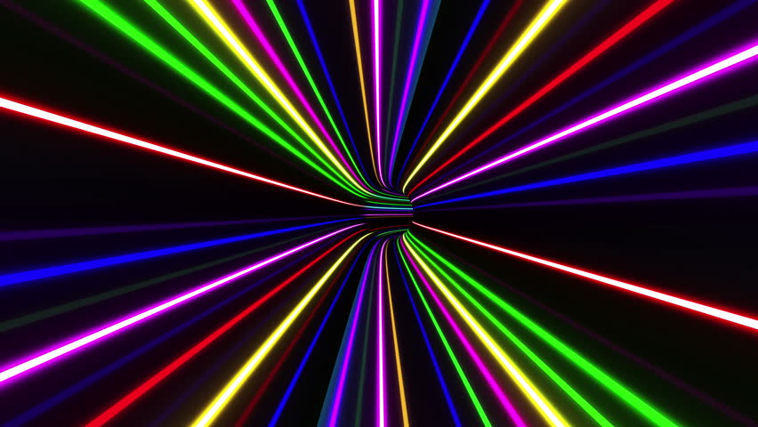 Neon Lights Star Tunnel Zoom - 1080p After Effects Animation To Use For ...