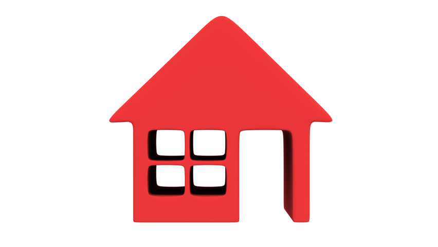 House Icon Rotate Animation Seamless Looping HD Video 