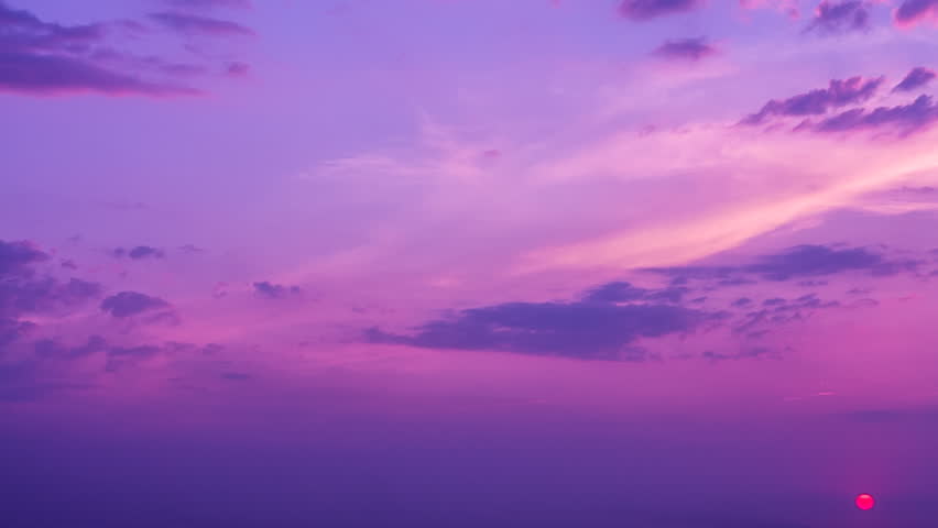 A Floating Shot Under Pink Clouds In A Blue Sky. Stock Footage Video ...