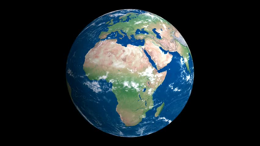 Earth Rotating Slowly Showing North And South America The Americas On Rotating Globe Earth 