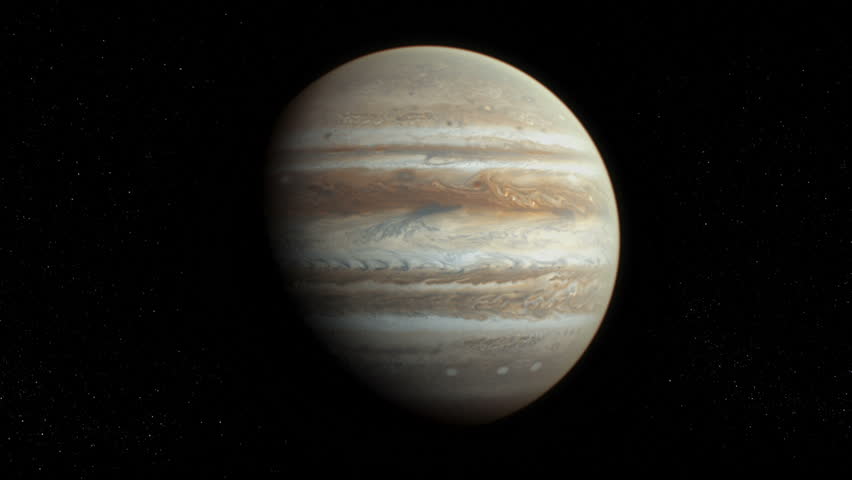 Animated One Revolution Of Planet Jupiter With Correct Rotation ...