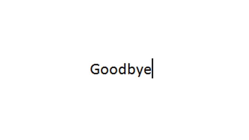 Stock video of digital console typing the word 'goodbye' | 7944205 ...